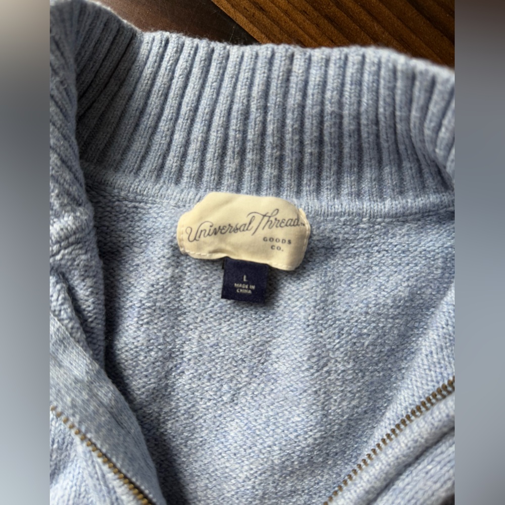 Universal Thread Soft Blue Mock Neck Sweater Puff… - image 2